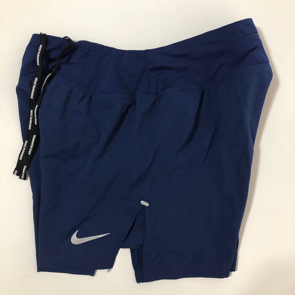 Nike Running Women's Running Blue Pocket Slit Reflective Shorts Sz XS